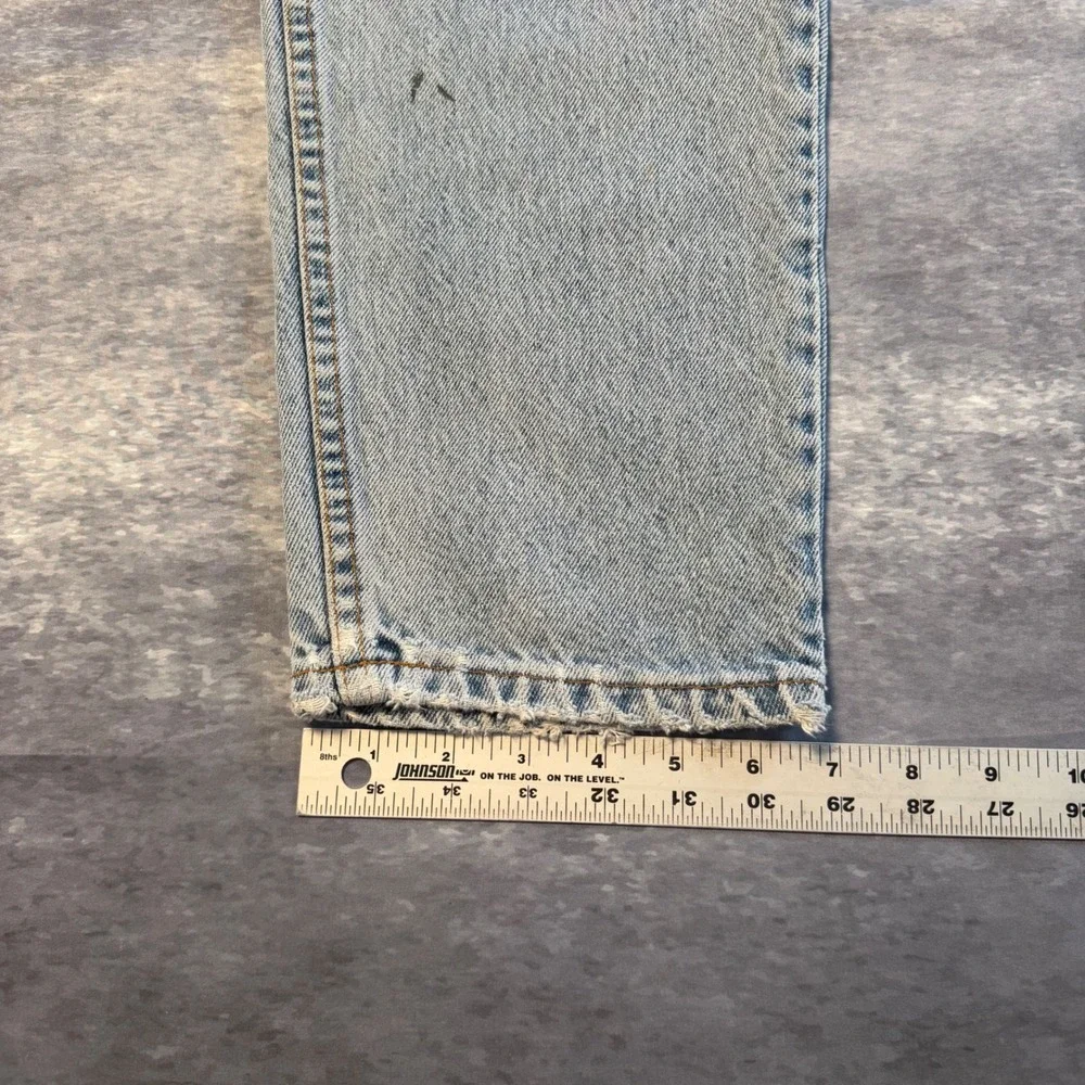 VTG Levis 550 Orange Tab Relaxed Fit Tapered Leg Jeans 33x32 Light Wash Made USA